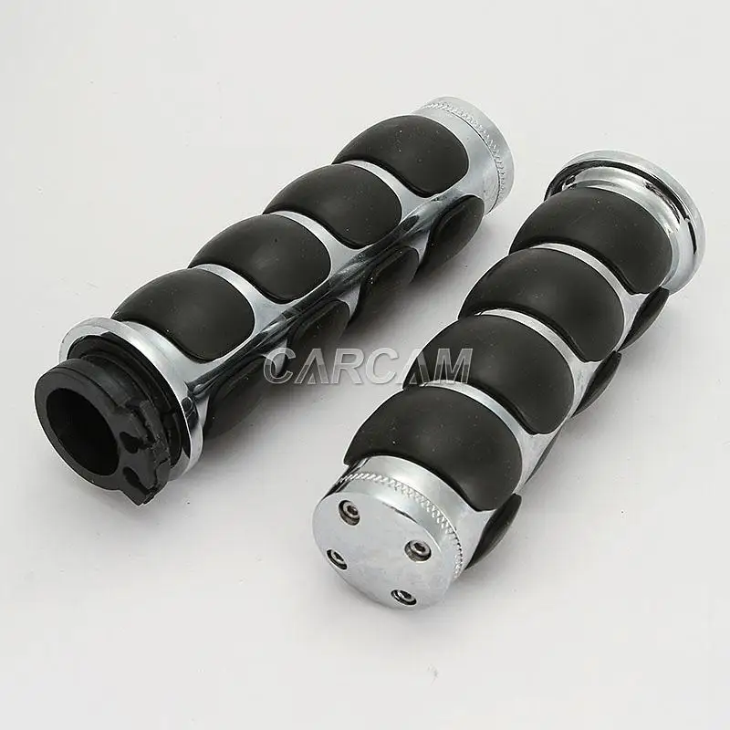 1" Handlebar Hand Grips For Harley Sportster Dyna Softail V Rod Electra