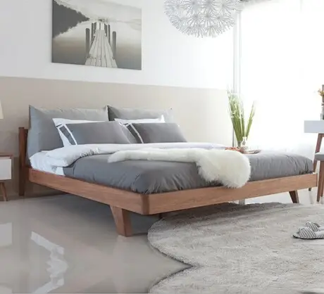 Us 13999 99 Home Bed Bedroom Furniture Home Furniture Nordic Simple Modern Solid Wood Bed 1 5m 1 8m Double Bed With Mattress Wholesale Hot In Beds