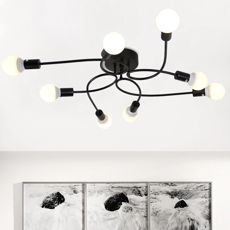 

SINFULL ART Nordic Study Room Ceiling Light Creative Individuality Iron Ceiling Lamps Industrial Lighting retro Clothing lamp
