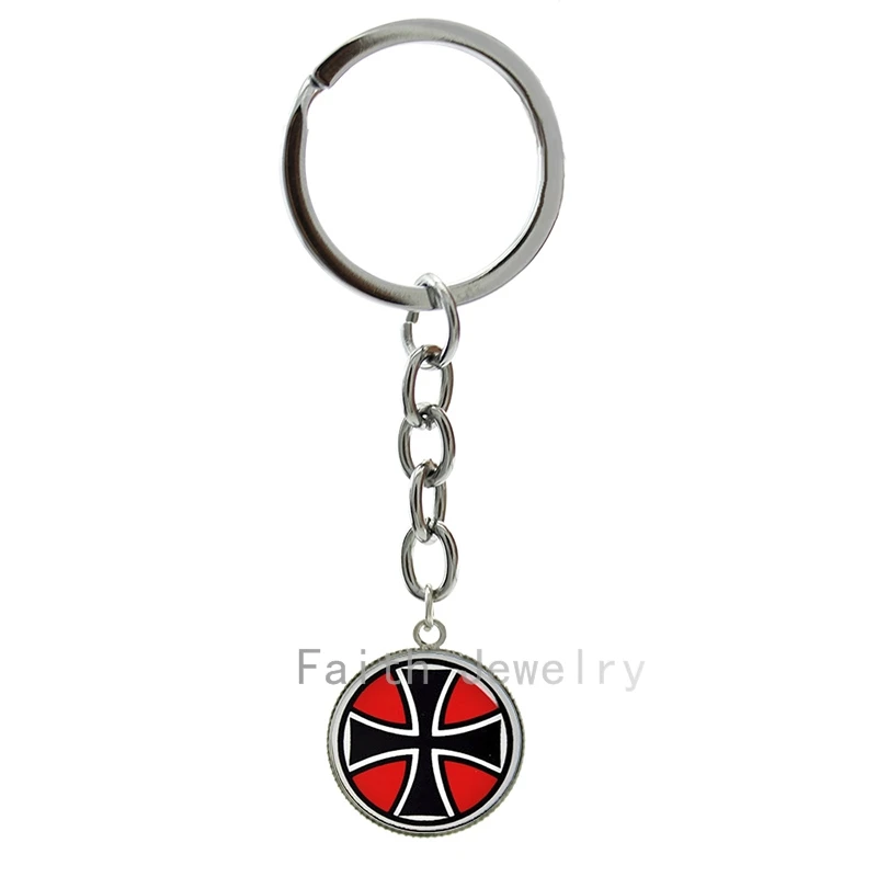 

2016 latest fashion Maltese Cross image key chains exquisite popular vintage maltese cross keychain Fathers gifts 1239 1240