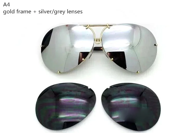 Брендовые очки для мужчин и женщин, модные летние стильные солнцезащитные очки P8478, солнцезащитные очки со сменными линзами, 8478, Чехол для очков с машинкой