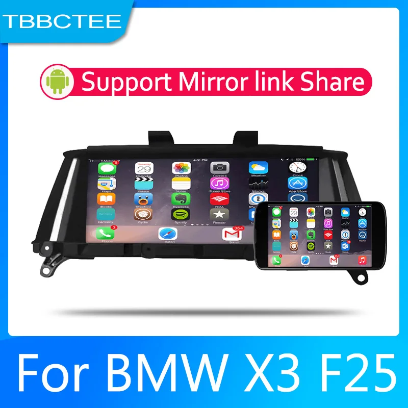Flash Deal Car Android System 1080P IPS LCD Screen For BMW X3 F25 2011-2013 CIC Car Radio Player GPS Navigation BT WiFi AUX 0