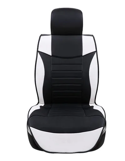 Классические наборы подушек для автомобильных сидений 5 видов цветов Чехлы для автомобильных сидений из искусственной кожи для всех сезонов экологичный дизайн универсальные 5 сидений 6 шт./партия - Название цвета: White