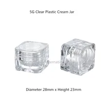 100 шт Акция 5 г прозрачная пластиковая банка для крема с крышка, пустые бутылки 5 мл косметический небольшой контейнер для образцов мини многоразовая упаковка