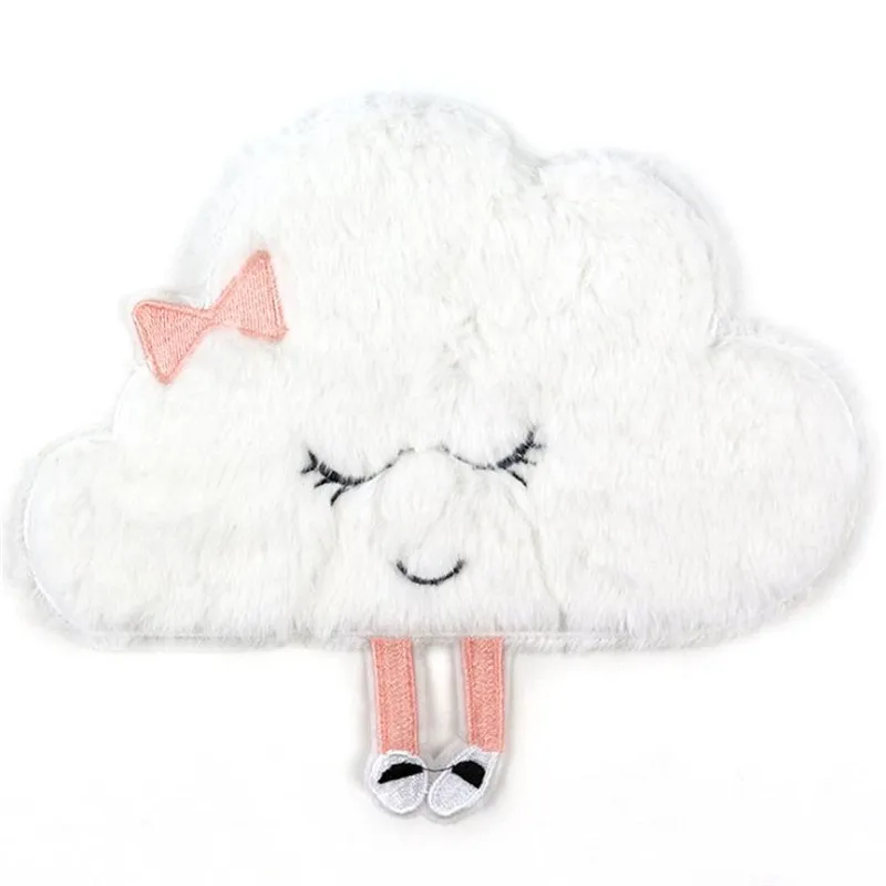 

Girls clothes baby Badge Embroidery plush patch Clouds deal with it T shirt Diy Biker patches for clothing Women Stranger things