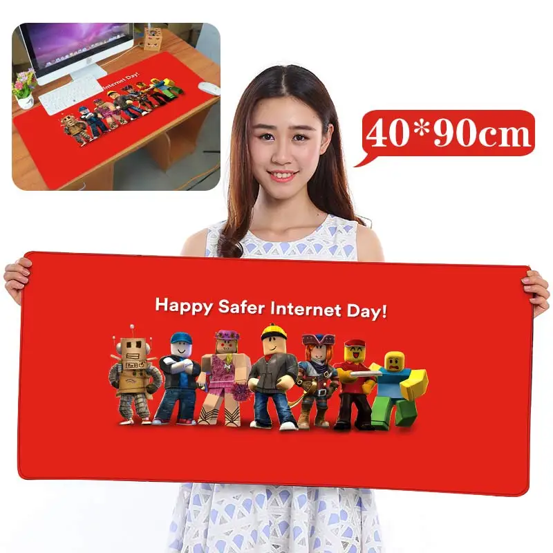 Us 2055 4090cm Computer Desk Game Mat Roblox Rock Band Symbol Optical Laser Mouse Pad Control Edition Laptop Cushion Gamer Mousepad On - 