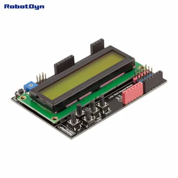 

RUSSIAN (Cyrillic) LCD keypad Shield, 1602 display, for Arduino LCD Shield GREEN SCREEN