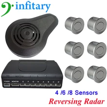 1Set High Quality Car Parking Sensors Kit Display 4/ 6 / 8 Sensors for all cars human voice alarm prompt Kit Monitor System