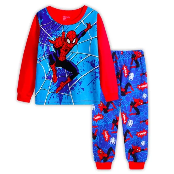 Дети Звездные войны капитан Америка пижамы комплект хлопковая футболка+ Брюки для девочек Обувь для мальчиков девочек осень-зима пижамы повседневная одежда sa1399