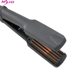 Профессиональные Электронные выпрямители для волос с контролем температуры 220-240 в щипцы для завивки волос гофрированные железные инструменты для укладки