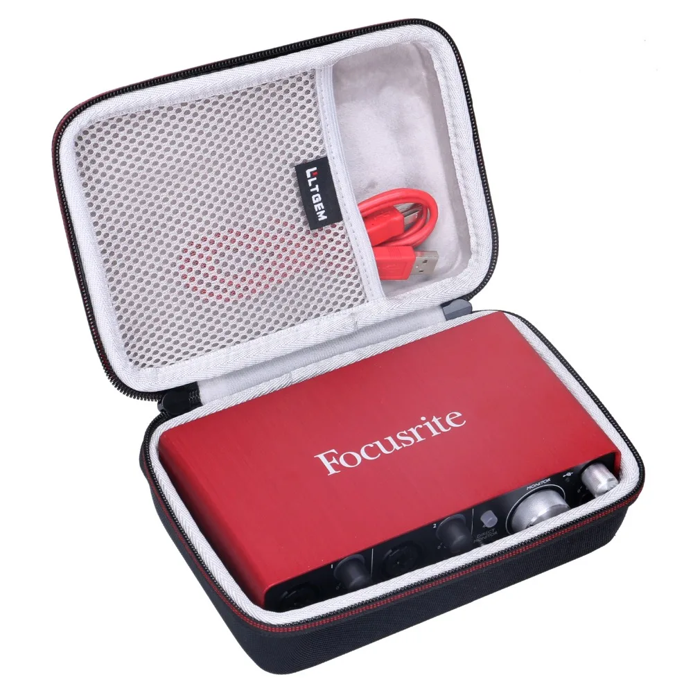 LTGEM EVA жесткий чехол для путешествий Focusrite Scarlett Solo 2i2 (2 го поколения) USB аудио