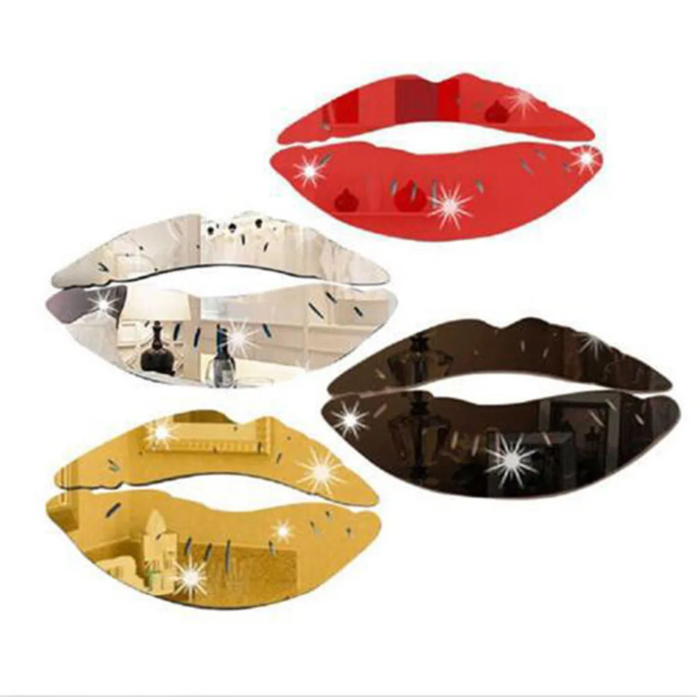 

Diy Kitchen Mirror Lip Art Wall Stickers Home Decor Living Room Home Decoration Accessories Self Adhesive Wallpaper Removable