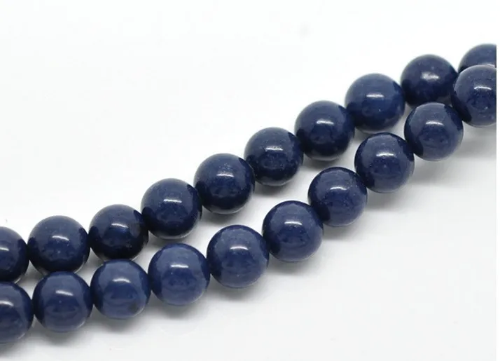 6 8 10 12mm Natural Semi precious Stones beads,Navy Blue Stone Loose Bead,jade Round Beads,Fit