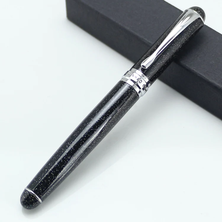 JINHAO 750 черная и серебряная шариковая ручка с разноцветными песками набор канцелярских принадлежностей письменная ручка