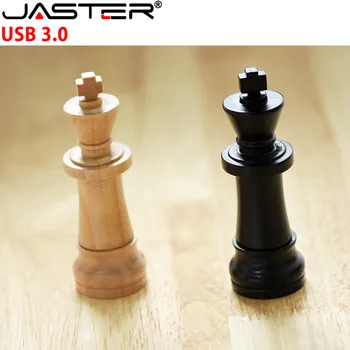 

JASTER sell like hot USB 3.0 wooden International chess USB flash drive pendrive 4GB 16GB 32GB 64GB customer LOGO wedding gift