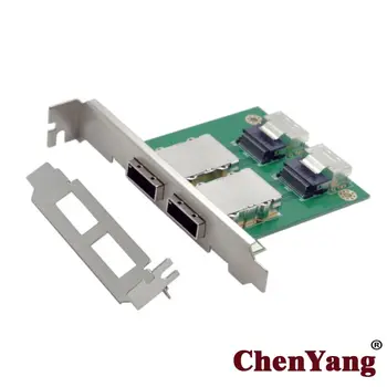 

Chenyang-Cable CY Dual Ports Mini SAS SFF-8088 To SAS 36Pin SFF-8087 PCBA Female Adapter With PCI Bracket