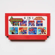 Супер редкий! 8 в 1 мегапиксель человек 1/2/3/4/5/6+ Castlevania 1/2 8bit карточная игра