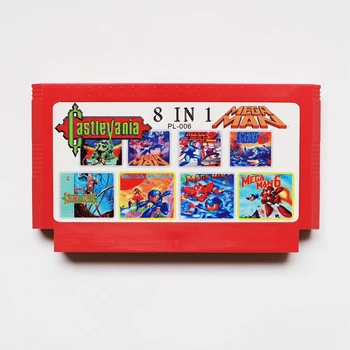 

Super Rare!!! 8 In 1 Mega Man 1/2/3/4/5/6 + Castlevania 1/2 8bit Game Card