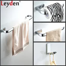 Leyden 4pcs Bathroom Accessories Set Chrome Brass Single Towel Bar Holder Towel Ring Toilet Paper Holder Clothes Towel Hook brass bathroom accessories set chrome toilet brush holder paper holder towel bar towel holder bathroom hardware set