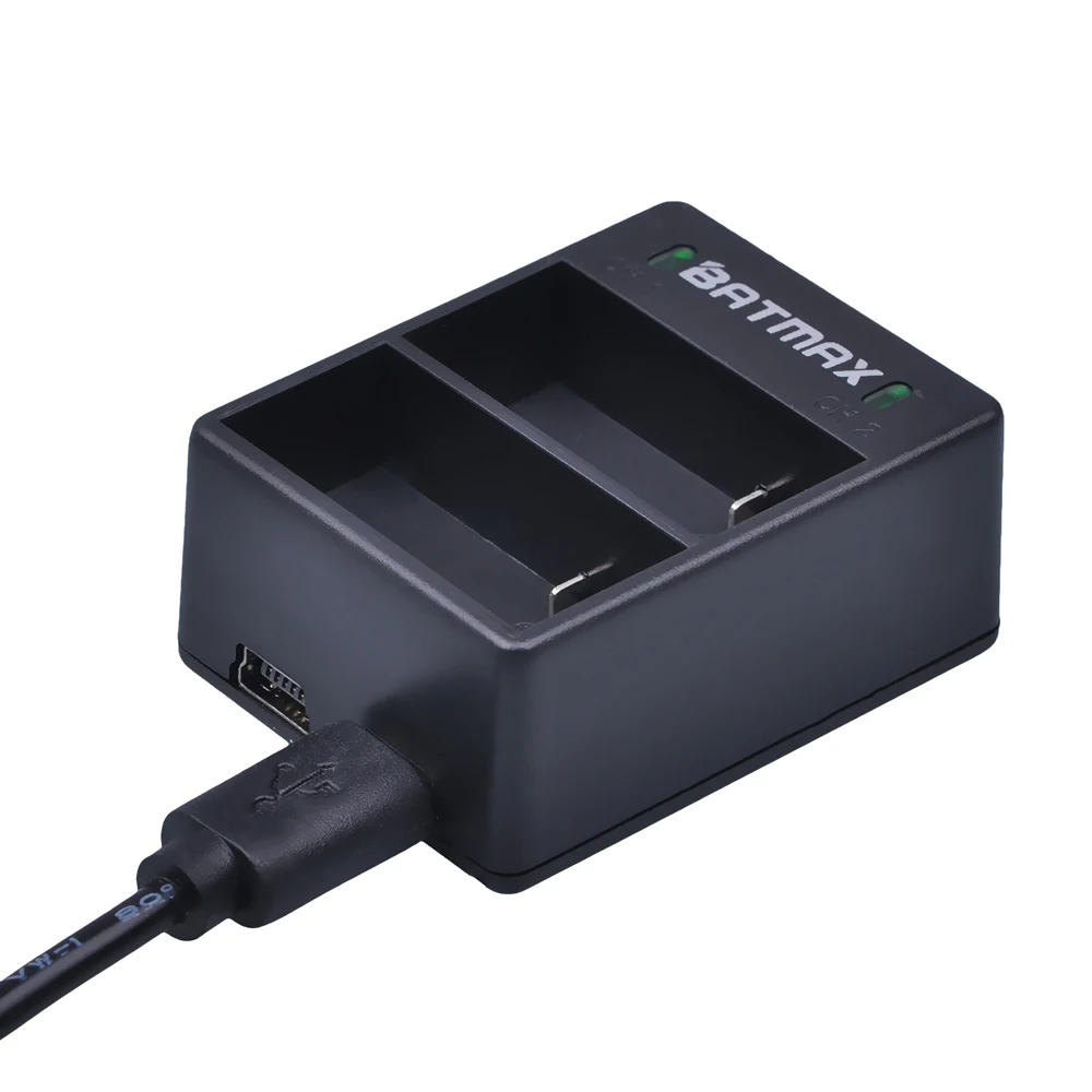 Batmax 2 шт. AHDBT 301 аккумуляторная батарея + USB двойное зарядное устройство 302 для Gopro Hero