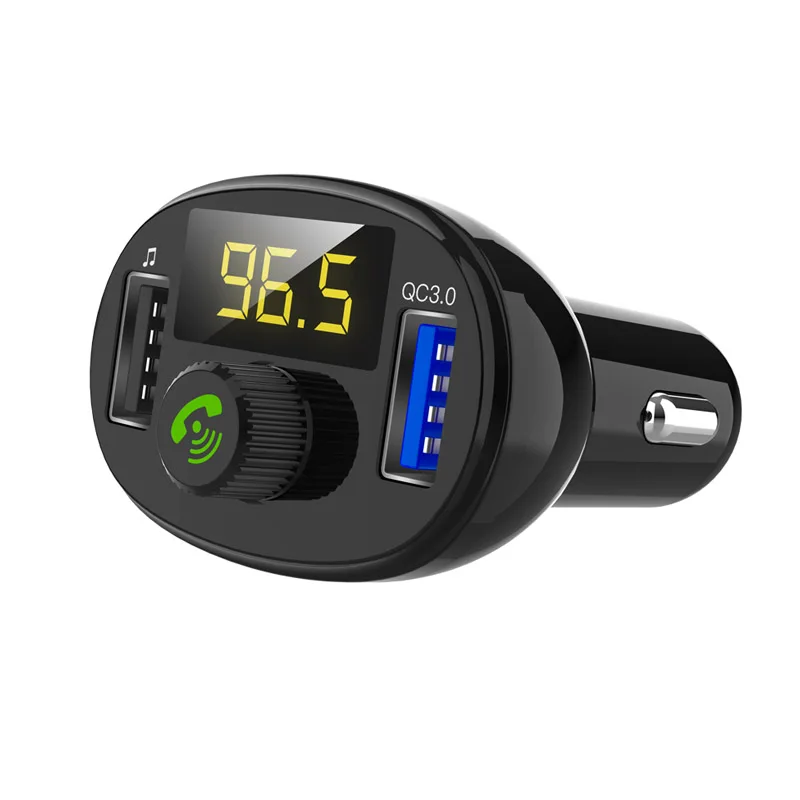 Автомобильный fm-передатчик JaJaBor, Bluetooth, автомобильный комплект громкой связи, беспроводной Bluetooth стерео A2DP MP3 аудио музыкальный плеер QC3.0, быстрая зарядка