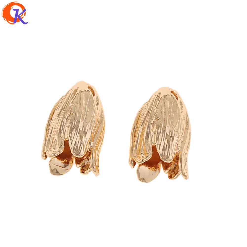 

Cordial Design 30Pcs 10*17MM Jewelry Accessories/Genuine Gold Plating/Copper Flower Shape/DIY Making/Hand Made/Earring Findings