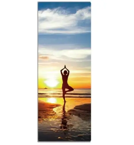 

183cm*68cm*4mm Environmental Protection Non-Slip Sweat-Absorbent Fitness Suede Rubber Folding Yoga Mat