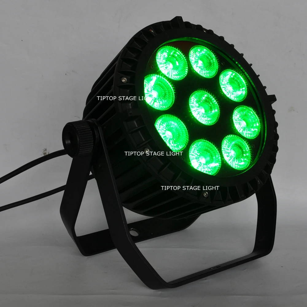 Бесплатная доставка 6в1 IP65 9x18 Вт RGBWA UV не водонепроницаемый светодиодный DMX Par