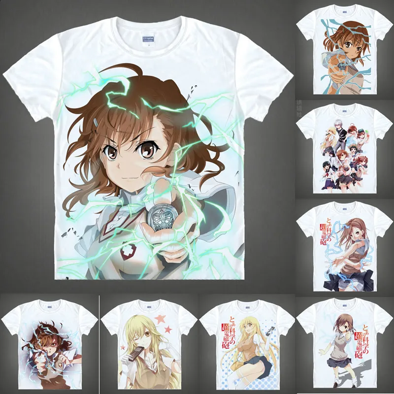 

Футболка Coolprint в стиле аниме, с коротким рукавом, для косплея, Хентай, Микото, Мисака, футболка рэйлган