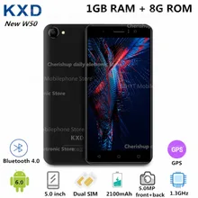 Original KENXINDA W50 5 Inch 3G Smartphone MTK6580 Quad Core 1.3GHz 1GB RAM 8GB ROM 5MP Dual Camera WiFi Mobile Phone GPS