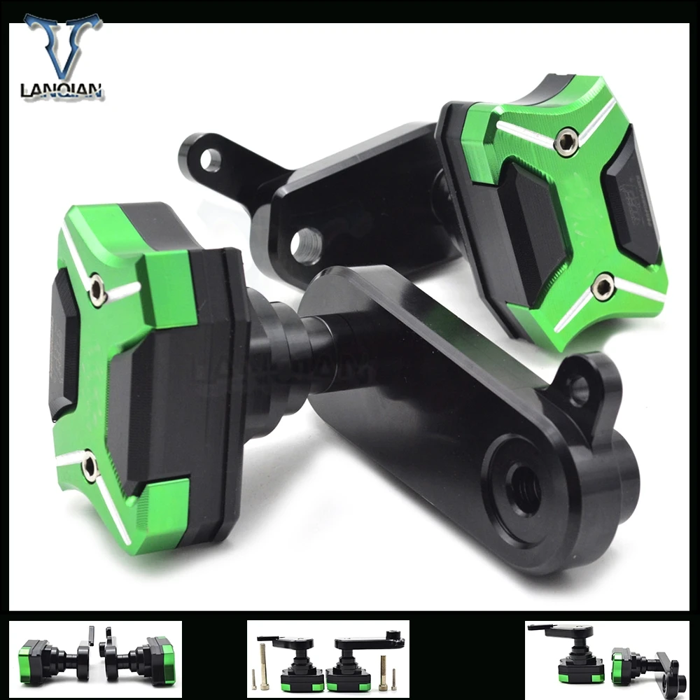 

moto CNC Motorcycle Frame Slider Screw Crash Cover Falling Protector Guard Pad Engine Case For Kawasaki Ninja ZX6R/636 2009-2012