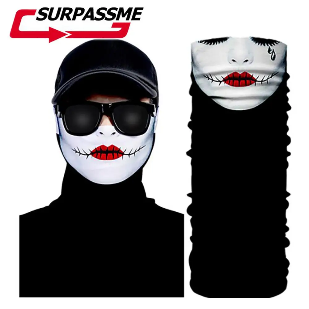 

Balaclava scarf Mask Festival Motorcycle Face mask Windproof Anti-UV Festive Supplies Masquerade Horror clown Mask scarf