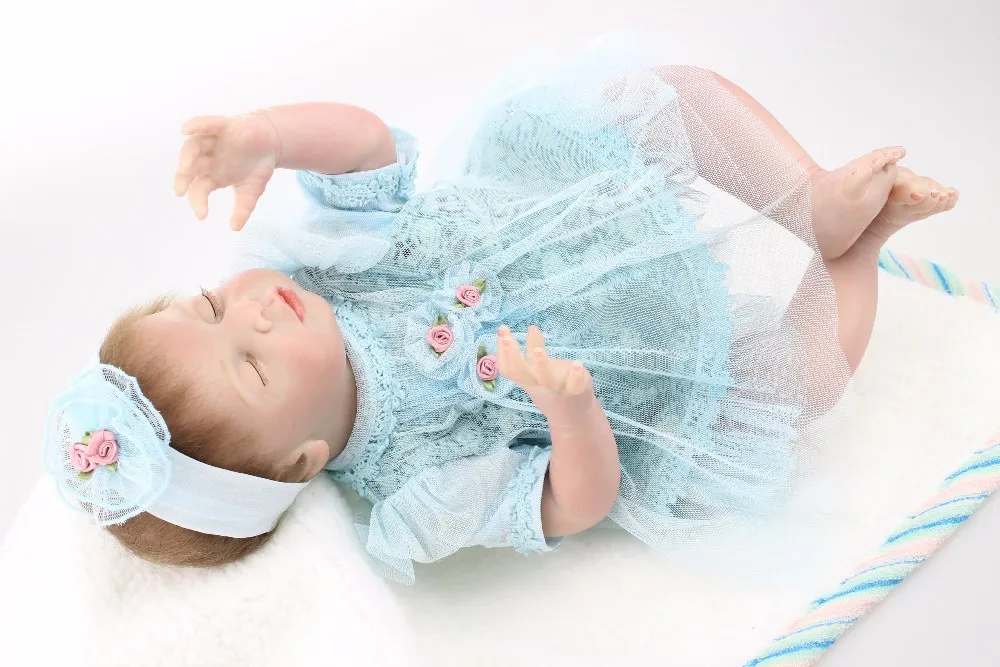 Новый Дизайн 20 дюйм(ов) Новорожденные кукла импортировала мохер living doll ткани тела Игрушки для девочек Подарочные