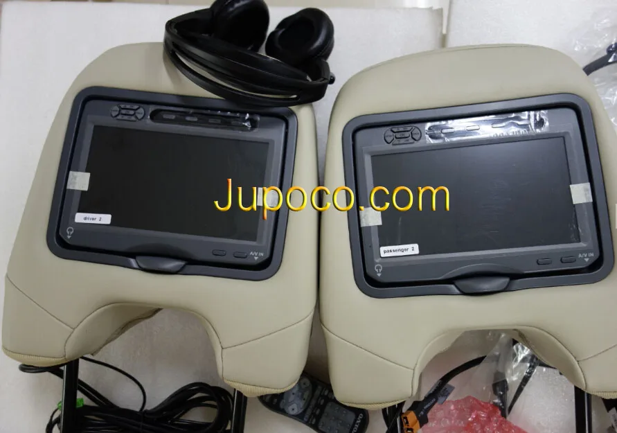 Brand new Original creamy white DVD System for Volvo Headrest DVD 2pcs