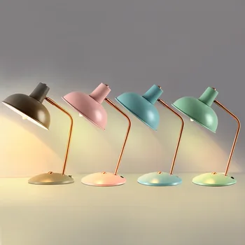

Post-modern Children Led Table Light Office Simple Iron Desk Lamp Bedroom Bedside Light Students Reading Lamp