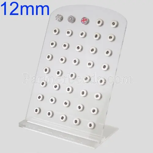 

2015 High quality White display for snaps buttons with Acrylic display for 12mm snaps XX0084-S