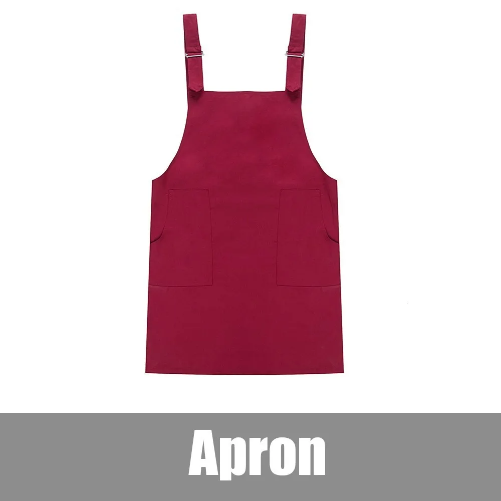 Apron 5 Регулируемый Фартук для приготовления пищи на шею с боковыми карманами для кухни, отель, ресторан, кафе, Парикмахерская форма для продавца, унисекс - Цвет: Apron 5