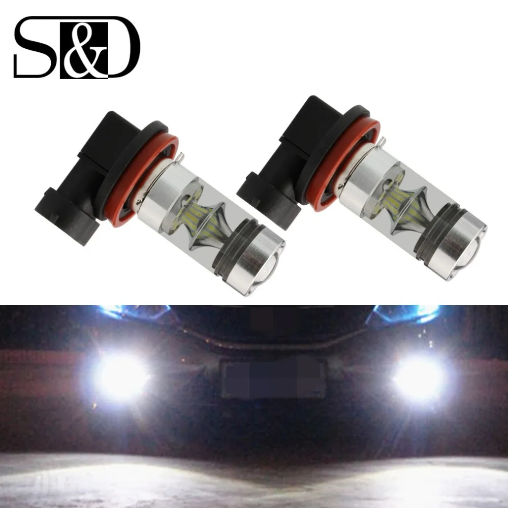 Luzes de Nevoeiro Emissor de Luz de Circulação Lâmpada Led 9006 Carro 12 Hb4 9005 Hb3 V24 v 20 Smd Diurna Drl Auto Diodo 6000 k Branco 2 Pcs h8 H11 2 Automóveis e motos