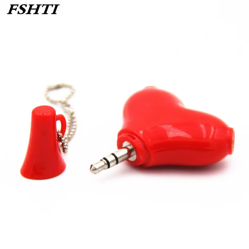 

Cute 1 Male to 2 Female 3.5 Jack Aux Audio Cable Headphone Heart Music Share Splitter for Apple iPhone 6 7 iPad iPod MP3 speaker