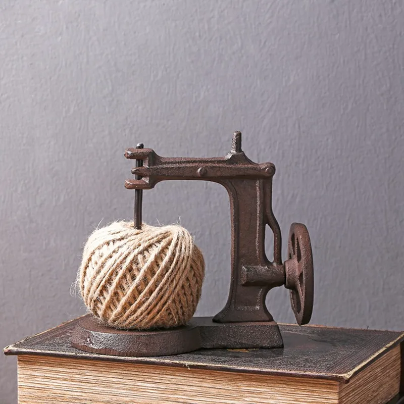 Beste Amerikaanse Landelijke Stijl Ijzeren Naaimachine Model touw apparaat Retro nostalgie Woondecoratie meubileringsartikelen