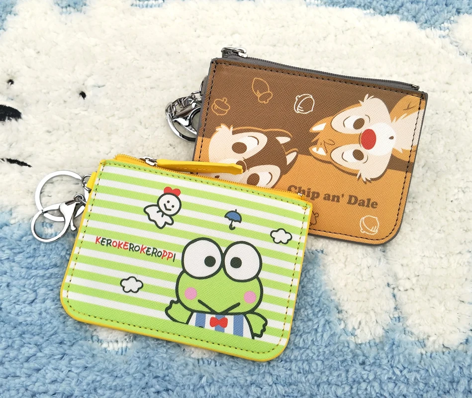 

Frog PU Purse Card Key Mini Purse Pouch pu Bag Small Zipper Coin Purse Card Holder Wallet Bag Chain 1PC Random Send