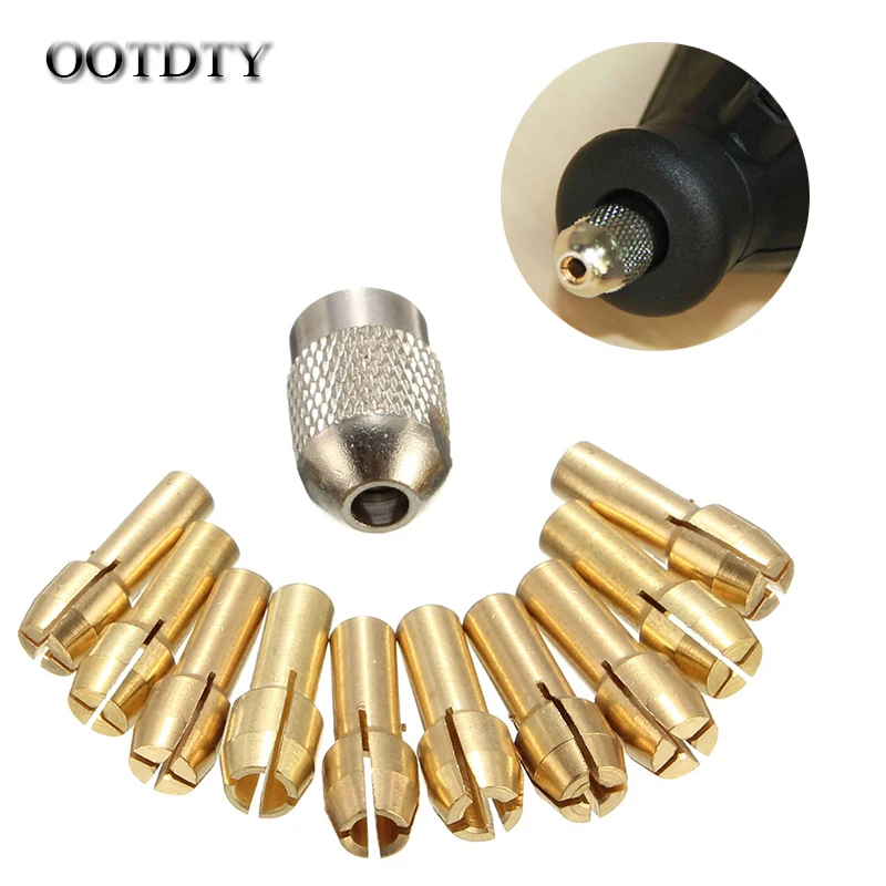 OOTDTY 10 шт. латунные сверлильные патроны для роторного инструмента 0 5 3 2 мм 4