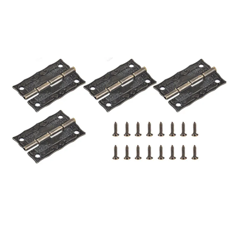 Kopen Mayitr 10 stks Mini Vintage Antieke Houten Doos Scharnieren Messing Scharnieren Voor Houten Meubels Sieraden Geschenkdoos Meubels Hardware