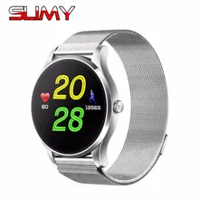Slimy K88 Смарт-часы с сердечным ритмом 1,22 дюймов, часы с сенсорным экраном, поддержка звонков, SMS, напоминание, монитор сна, Relogio, часы inteligente