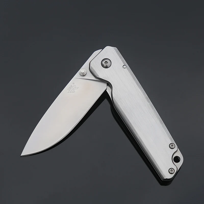 SANRENMU 7096 из нержавеющей стали EDC карманный складной нож 12CR27 лезвие с зажимом для