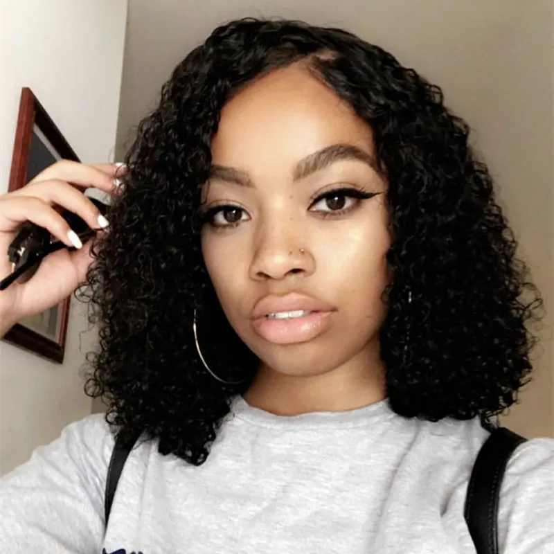 curly bob wig for black women 6