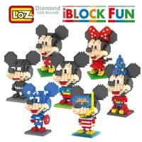 LOZ конструктор Микки и Минни Супермен Бэтмен маг дайвер Капитан Америка игрушки Средний размер игрушки детей 9 + подарок - изображение