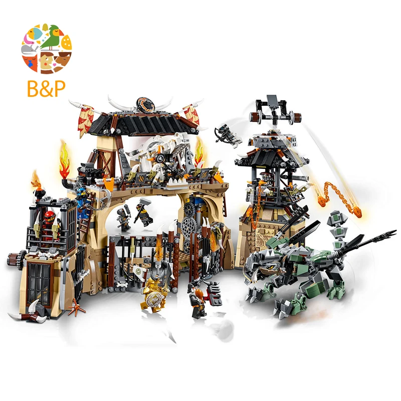 

Lepin 70655 1859pcs Legoing Ninja Series The Dragon Pit Model Building DIY Block Brick Toys For Children 06082