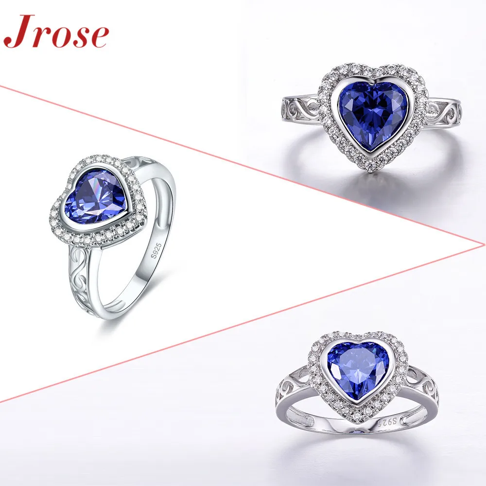 Heart Cut Sapphire Quartz /& White Topaz Gemstone Silver Ring Taille 6-13 Bijoux