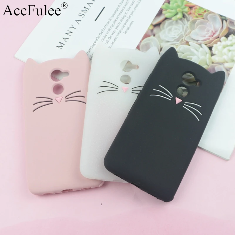 

3D Cartoon Glitter Cat Silicone Phone Case for Huawei Y7 TRT-LX1 / Y7 Prime TRT-TL00 / Y7 2017 5.5" Ears Bearded Cat Soft Cover